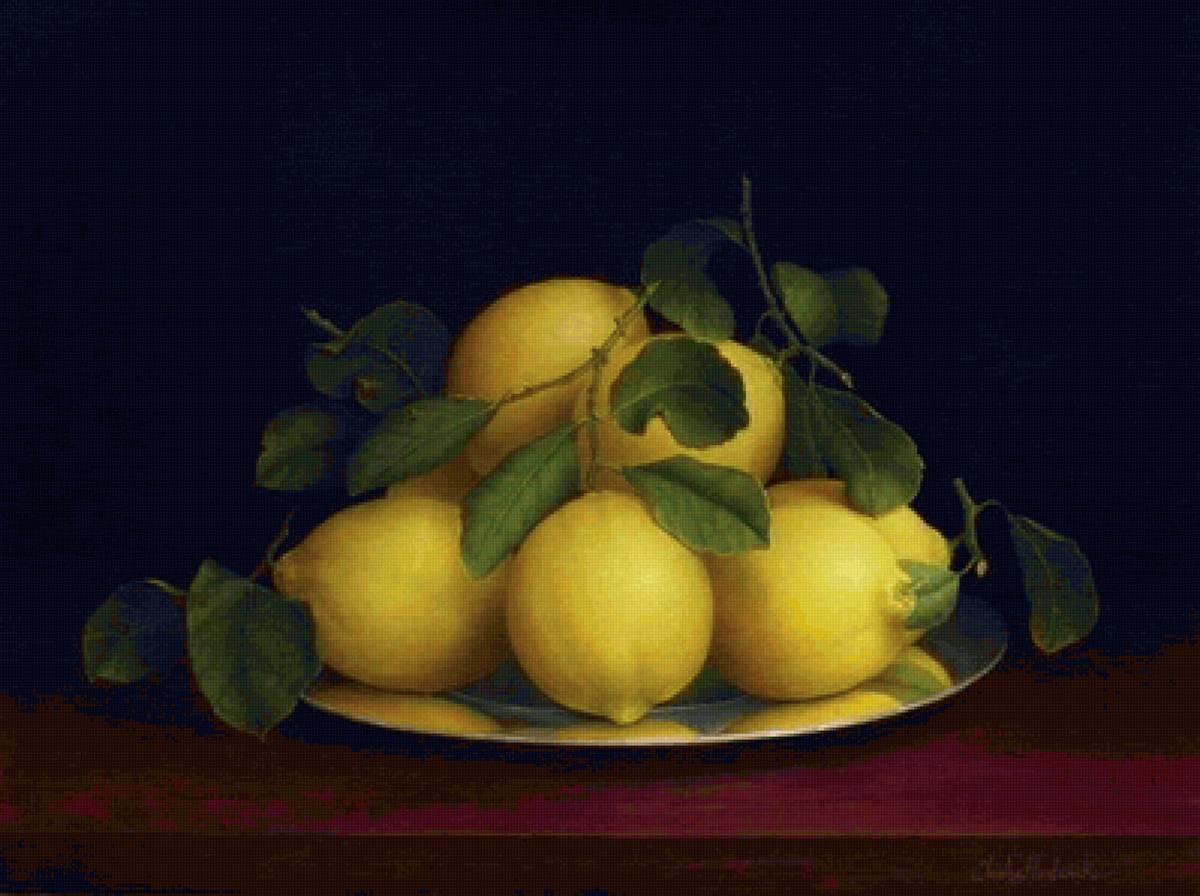 Лимоны - тарелка, лимоны - предпросмотр