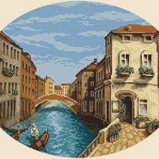 Оригинал схемы вышивки «Венецианская улица» (№2409286)