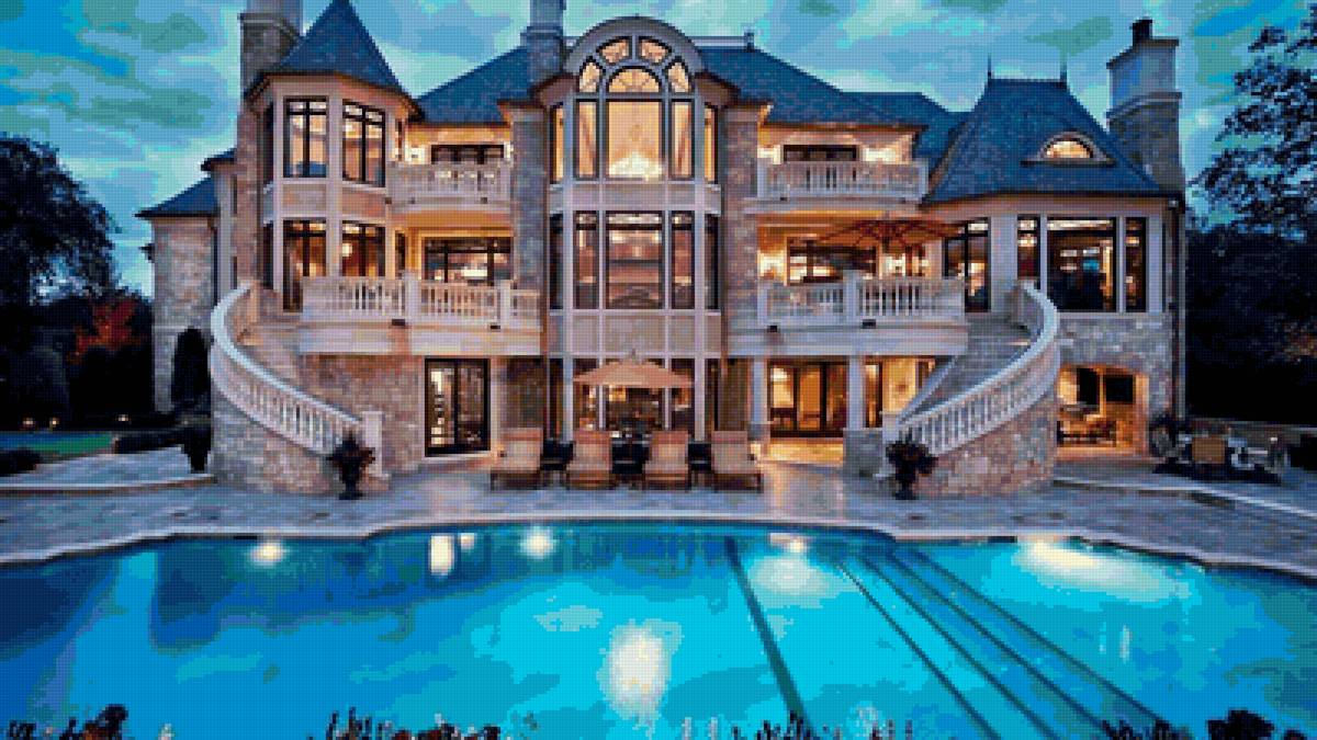 Особняк - особняк, бассейн - предпросмотр