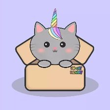 Схема вышивки «Кот радужный»