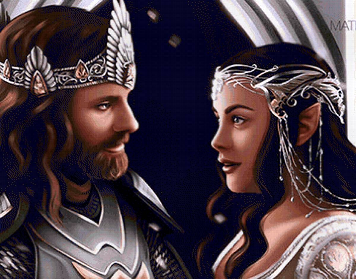 Арвен и Арагорн - любовь, властелин колец, пары, арвен и арагорн, фэнтэзи - предпросмотр