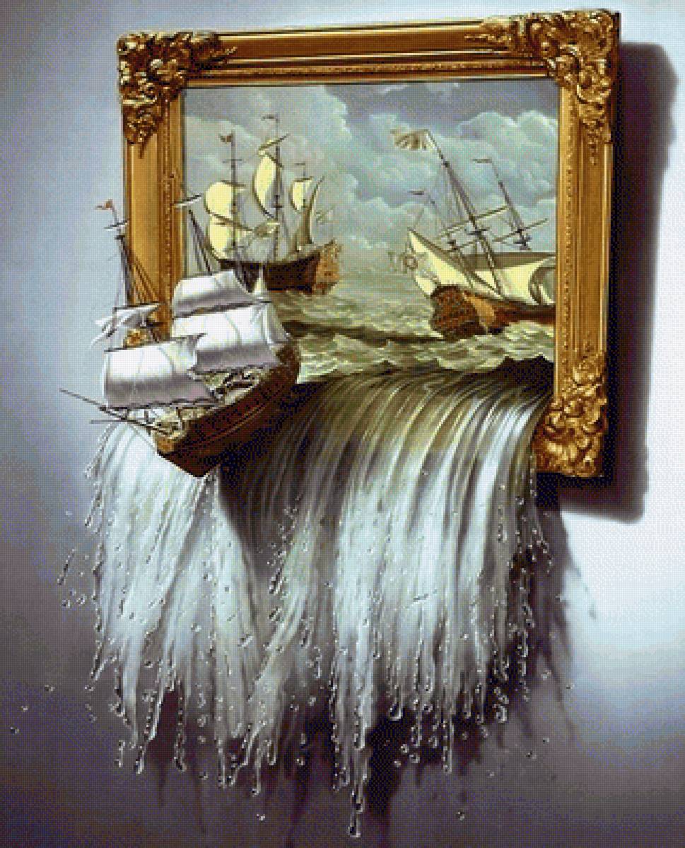 Проекция.Корабль 3D(лучше) - море, корабль, океан, флот - предпросмотр