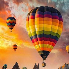 Схема вышивки «Globos en el atardecer»