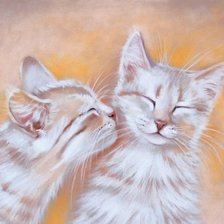 Схема вышивки «gatitos amorosos»