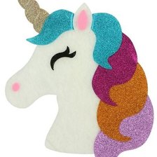 Схема вышивки «unicornio pelo de colorines»