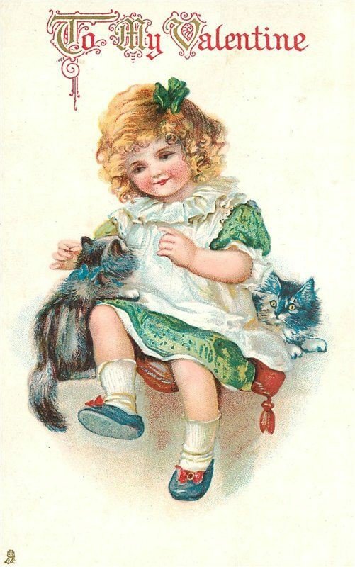 Девочка с котятами - оригинал