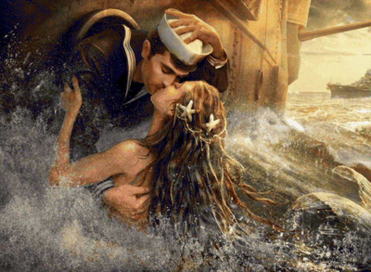 ПОЦЕЛУЙ РУСАЛКИ-1 - картины - предпросмотр