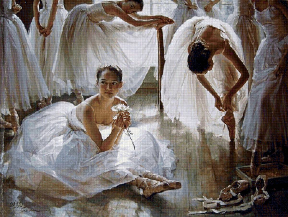 Балетный класс - девочки, балерина, балет, лето - предпросмотр