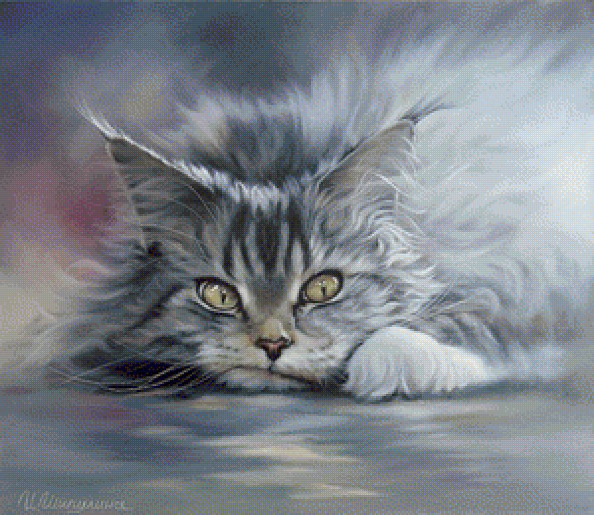 Серый кот - животные, кошка - предпросмотр