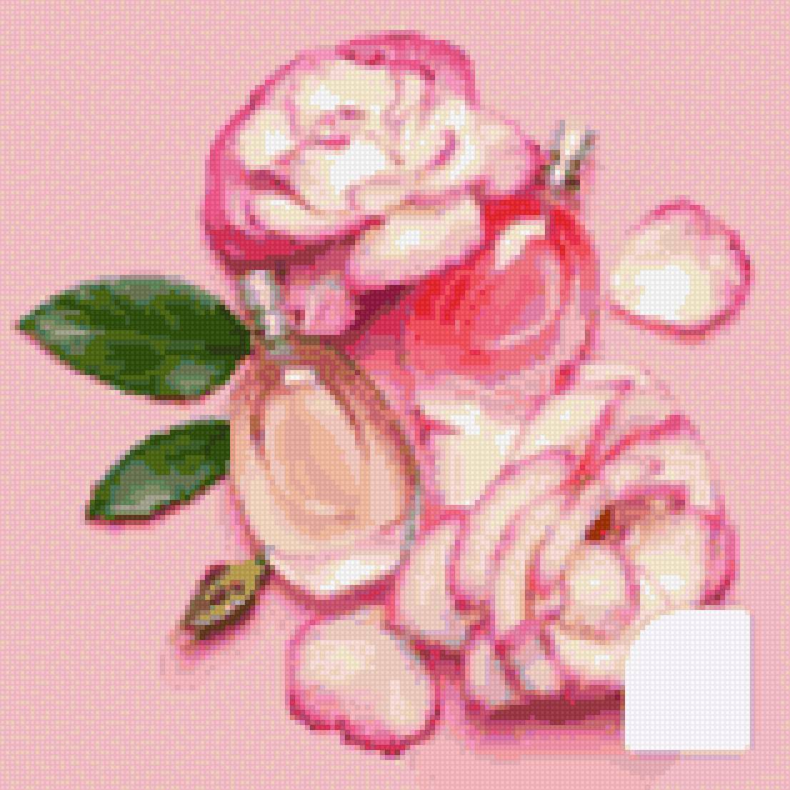 Розовые духи - розовый, картина, розы, цветы - предпросмотр