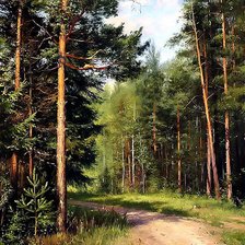 Схема вышивки «лесная дорога»