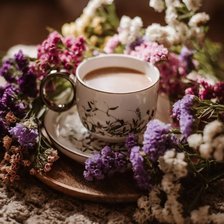 Схема вышивки «Кофе»