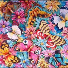 Оригинал схемы вышивки «бабочки» (№2414622)