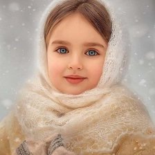 Схема вышивки «девочка в платке»