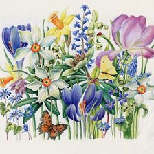 Оригинал схемы вышивки «цветы» (№2416076)