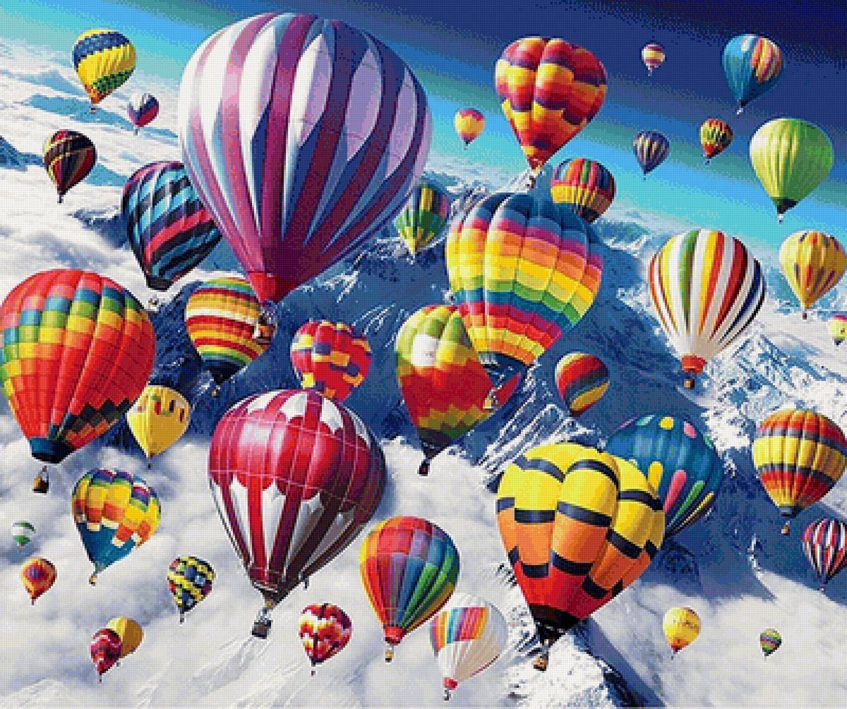 воздушные шары - рисунок - предпросмотр