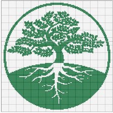Схема вышивки «зеленое дерево жизни»