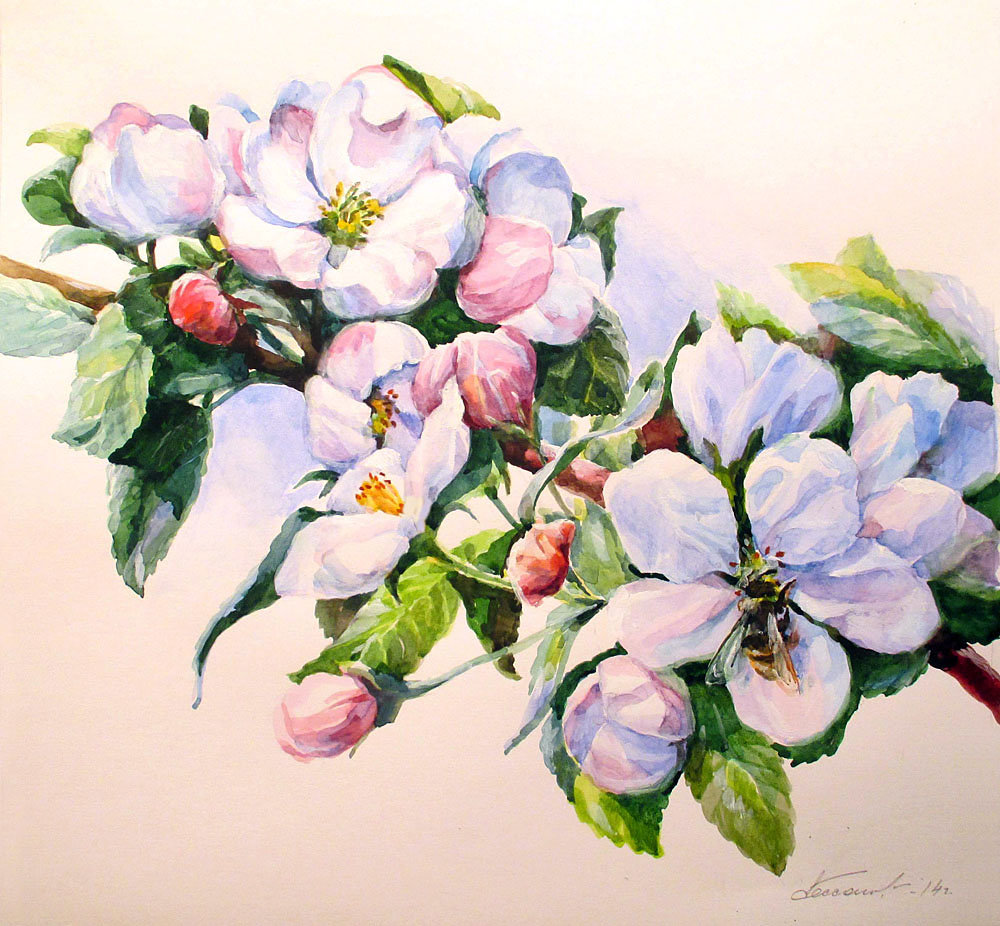 Яблоневый цвет - сергей бессонов, май - оригинал