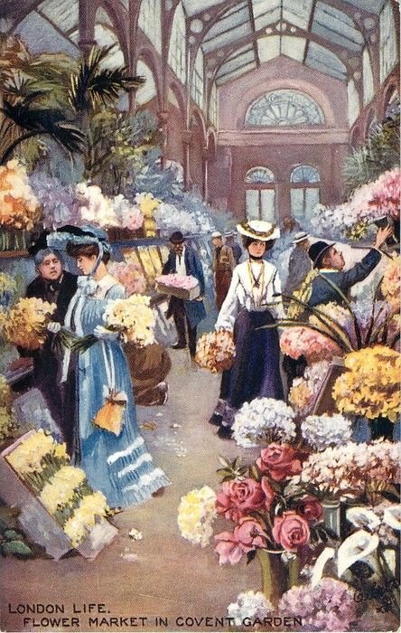 Цветочный рынок - цветы, франция - оригинал