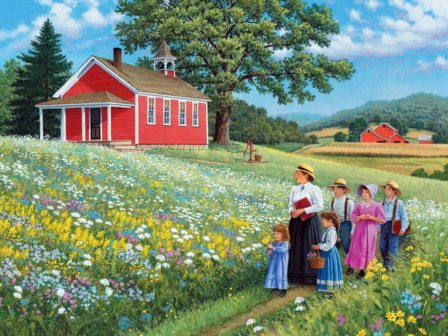 в школу - пейзажи - оригинал