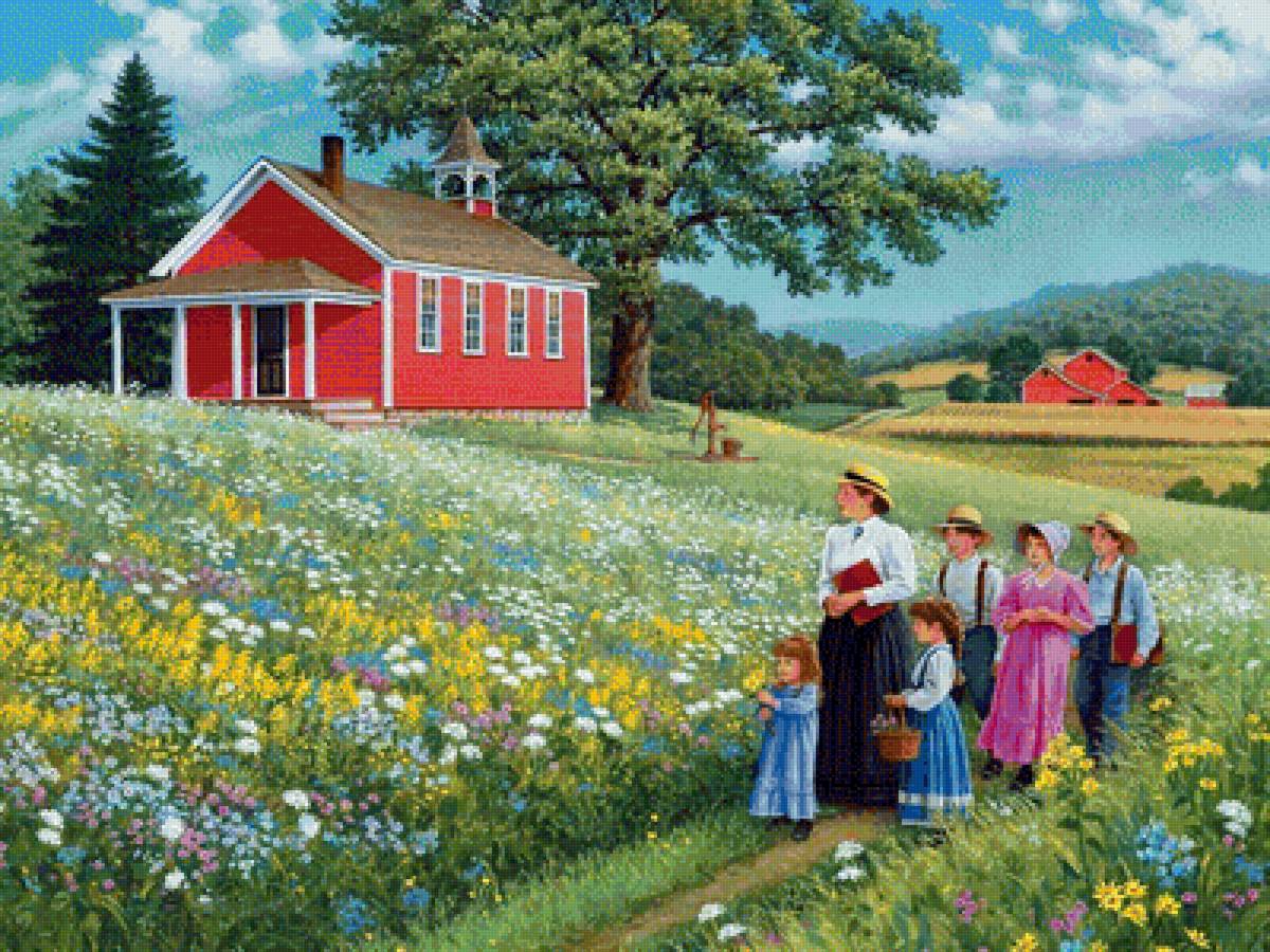 в школу - пейзажи - предпросмотр