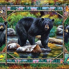 Оригинал схемы вышивки «Семейка медведей» (№2417894)