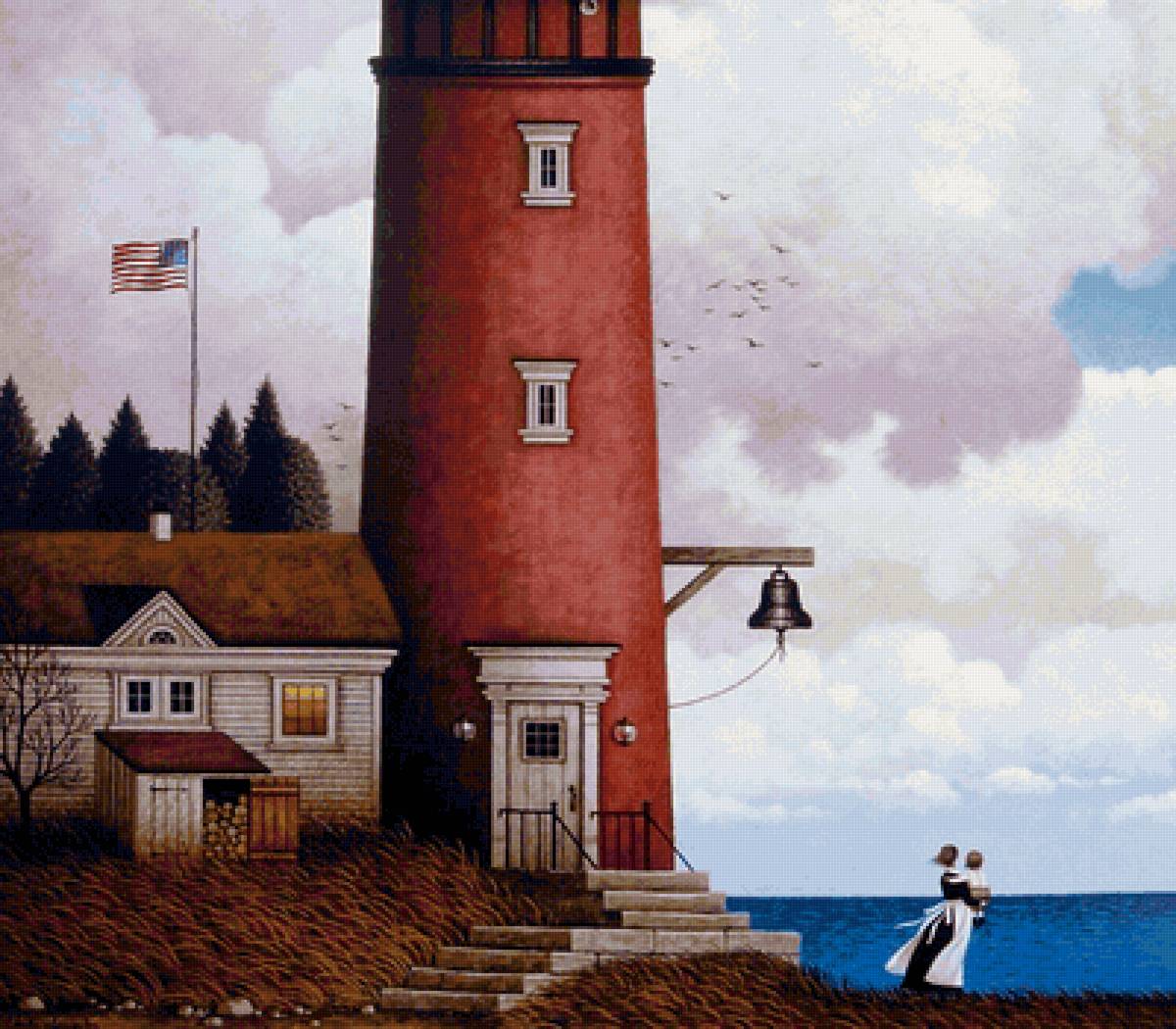 Жизнь на маяке - люди, море, дом, маяк - предпросмотр