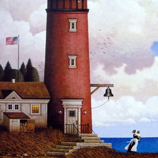 Оригинал схемы вышивки «Жизнь на маяке» (№2417925)