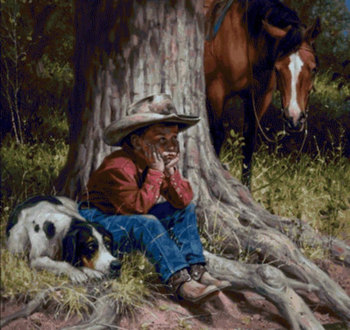 Camisa roja - paisaje - предпросмотр