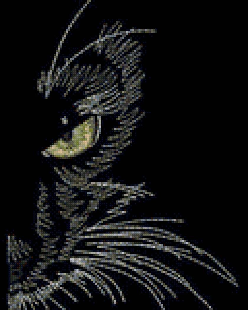 Глаз кошки - контур, глаз, бисер - предпросмотр