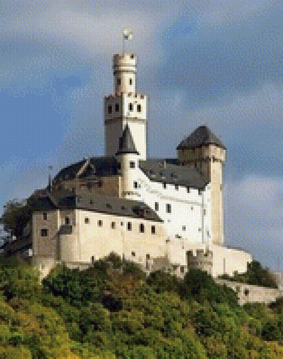 Замок Марксбург-3 - замок, озеро - предпросмотр