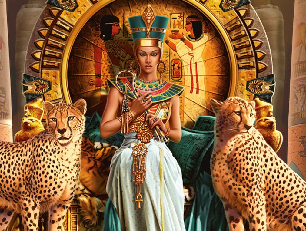 Царица на троне - царица, египет, женщина - оригинал