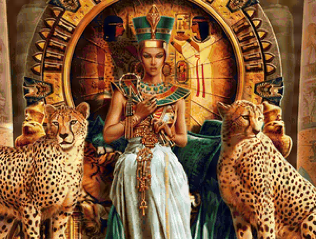 Царица на троне - египет, женщина, царица - предпросмотр