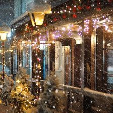 Схема вышивки «Снегопад»