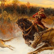 Схема вышивки «царская охота»