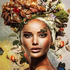 Схема вышивки «Девушка Лето»