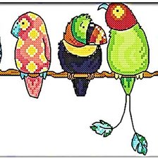 Схема вышивки «Pajaritos»