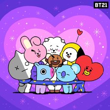 Схема вышивки «BT21»