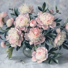 Схема вышивки «Пионы»