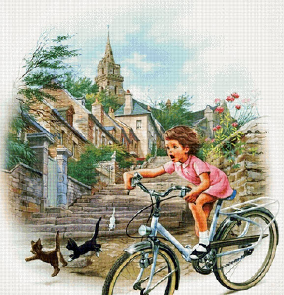 девочка на велосипеде - дети - предпросмотр