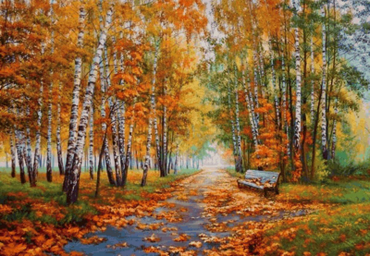 Floresta de outono. - floresta .paisagens. - предпросмотр