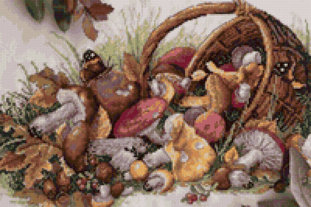 Лукошко - грибы, лукошко - предпросмотр