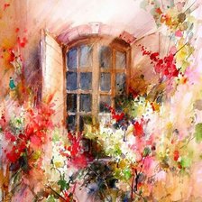 Схема вышивки «Окно»