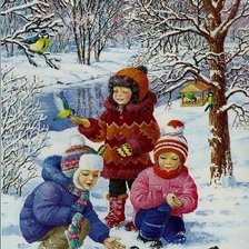 Схема вышивки «зима»