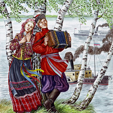 Схема вышивки «гармонист»