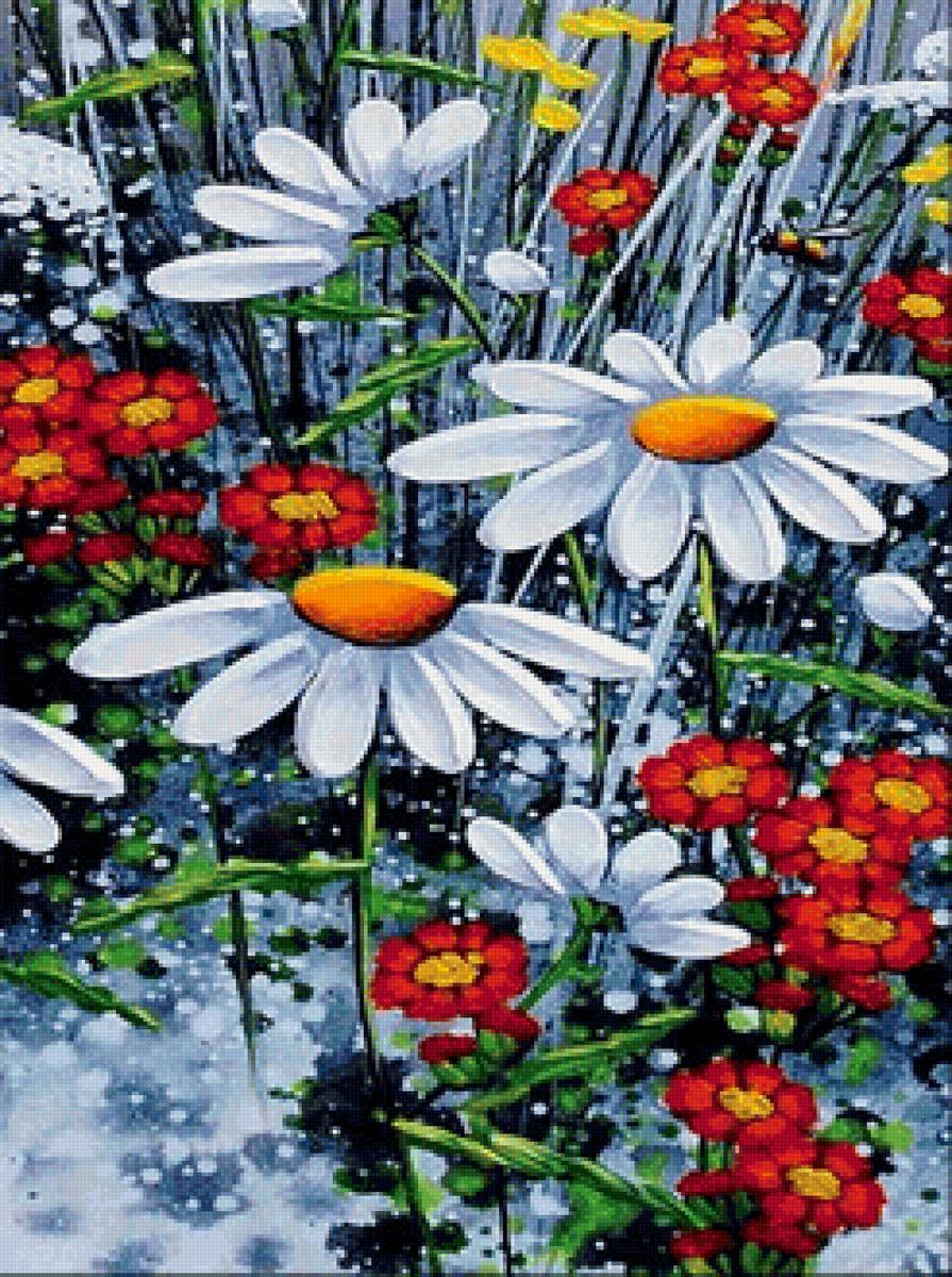 цветы - рисунок - предпросмотр