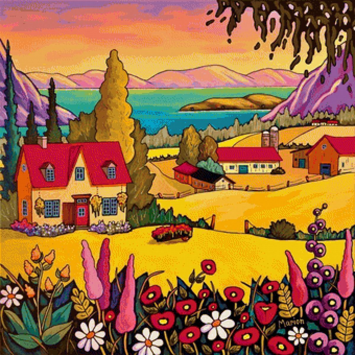 деревушка - арт - предпросмотр