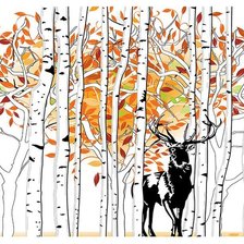 Схема вышивки «лес»