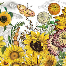 Схема вышивки «подсолнухи»