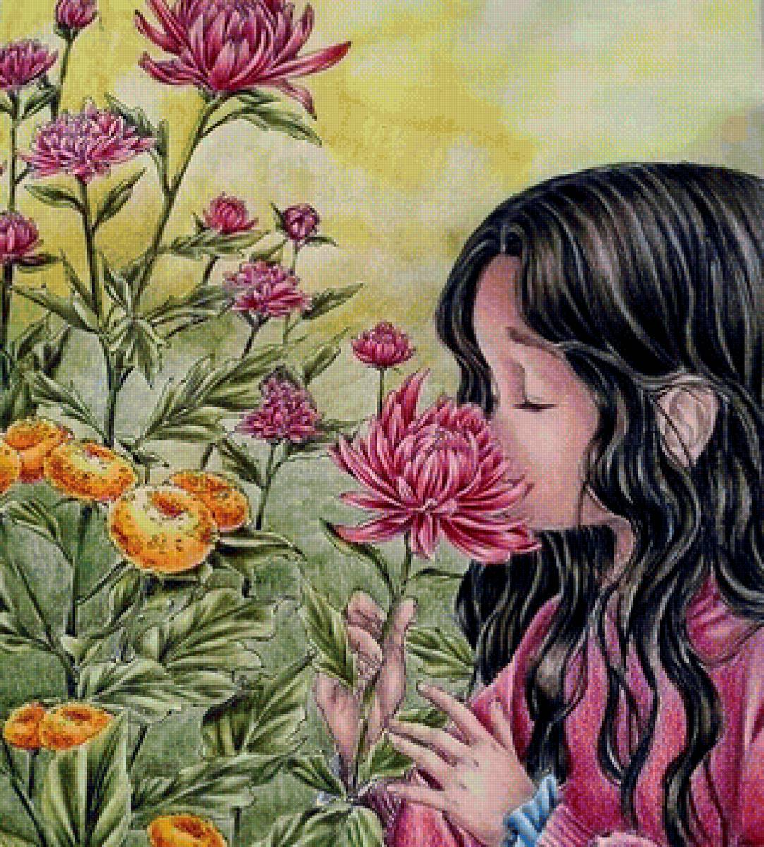 девочка - рисунок - предпросмотр